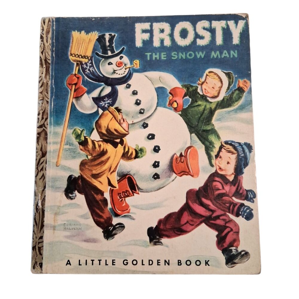 Vintage 1st Press "A" Edition Frosty The Snow Man 1950/1951 Little Golden Book